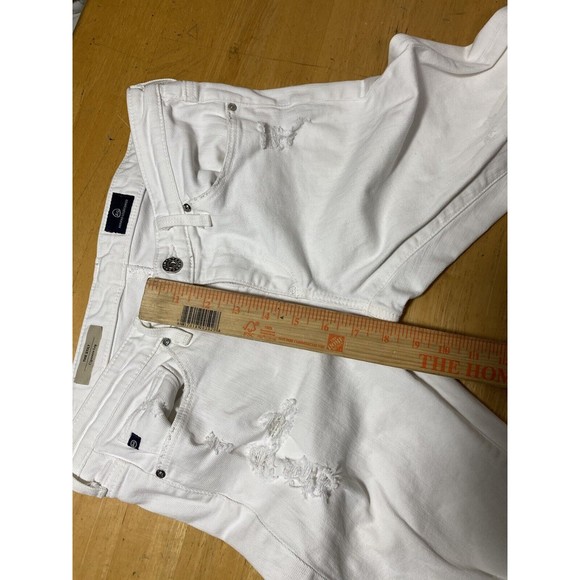 AG Adriano Goldschmied The Stilt Cigarette Womens 26R Low Rise white Jeans - Picture 8 of 10